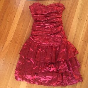 Nicole Miller Red Shiny Dress- New w tags! Size 4